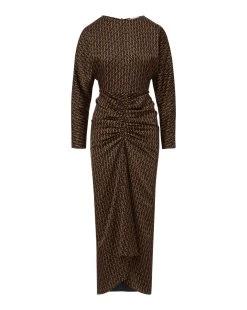 Veronica Beard Sabri Stirrup-Print Dress -Veronica Beard 2309FL2820725 NAVYMULTI