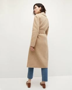 Veronica Beard Roberta Herringbone Coat -Veronica Beard 2309HR1870259 CAMEL IVORY PRODUCT 05