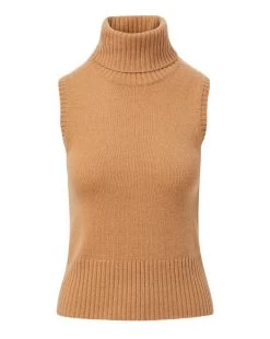 Veronica Beard Mazzy Cashmere Shell 17 Veronica Beard Mazzy Cashmere Shell -Veronica Beard 2309KA1290205 CAMEL