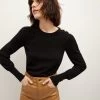 Veronica Beard Nelia Cashmere Pullover | Button Accent