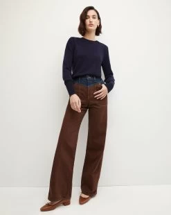 Veronica Beard Nelia Cashmere Pullover | Button Accent -Veronica Beard 2309KA1290256 NAVY PRODUCT 04 485af6e2 1315 44a4 9b86 8aca5d69d3b9