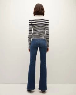 Veronica Beard Raj Striped Polo Top -Veronica Beard 2309KA1390231 IVORY NAVY PRODUCT 05