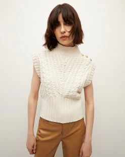 Veronica Beard Holton Lambswool Knit Vest