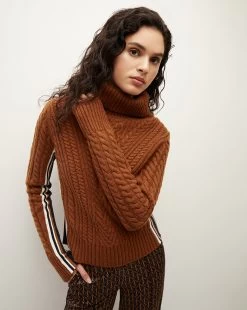 Veronica Beard Maril Lambswool Turtleneck 17 Veronica Beard Maril Lambswool Turtleneck -Veronica Beard 2309KA2090239 DARKOCHRE PRODUCT 01