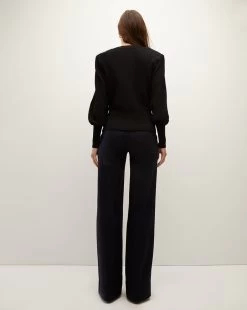 Veronica Beard Tabisa Wrap Pullover -Veronica Beard 2309KS1290258 BLK PRODUCT 04