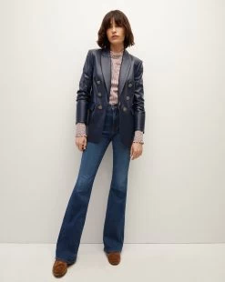 Veronica Beard Beacon Vegan Leather Dickey Jacket -Veronica Beard 2309LT511466 DARKSLATE PRODUCT 05