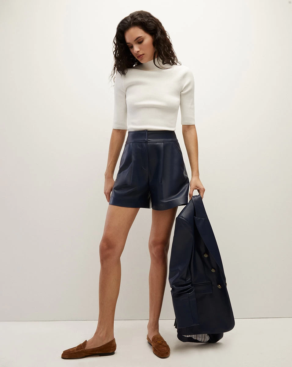 Veronica Beard Haina Vegan Leather Short 2 Veronica Beard Haina Vegan Leather Short - Image 2