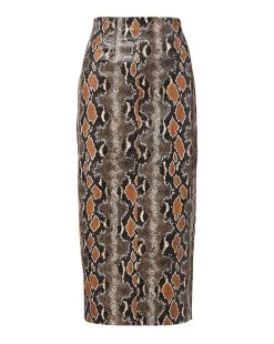 Veronica Beard Kaliyah Python Vegan Leather Skirt 11 Veronica Beard Kaliyah Python Vegan Leather Skirt -Veronica Beard 2309LT5430206 KHAKI MULTI