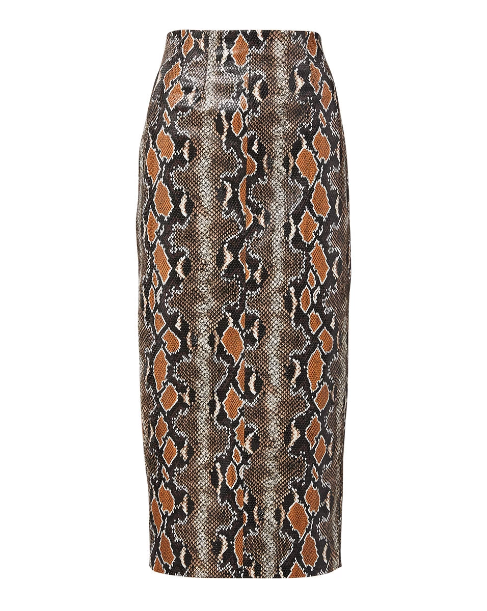 Veronica Beard Kaliyah Python Vegan Leather Skirt 6 Veronica Beard Kaliyah Python Vegan Leather Skirt - Image 6