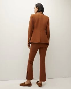 Veronica Beard Miller Striped Piping Dickey Jacket -Veronica Beard 2309SU5710627 DARKOCHRE PRODUCT 04