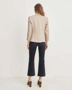 Veronica Beard Cutaway Linen Dickey Jacket -Veronica Beard CORELN0081290 BEIGE PRODUCT 04