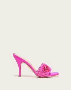Veronica Beard Braxton Beaded Sandal -Veronica Beard I4609F1 BRAXTON FUCHSIA PRODUCT 01