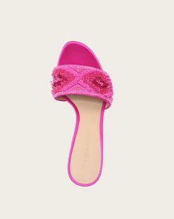 Veronica Beard Braxton Beaded Sandal -Veronica Beard I4609F1 BRAXTON FUCHSIA PRODUCT 03