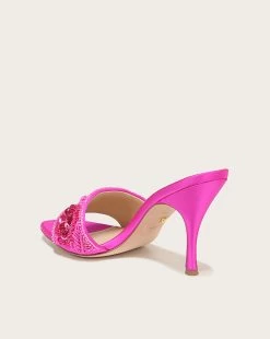 Veronica Beard Braxton Beaded Sandal -Veronica Beard I4609F1 BRAXTON FUCHSIA PRODUCT 04