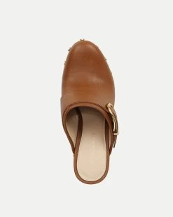 Veronica Beard Alek Leather Platform Clog -Veronica Beard I6738L2 ALEKCLOG HAZELWOOD PRODUCT 03