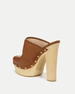 Veronica Beard Alek Leather Platform Clog -Veronica Beard I6738L2 ALEKCLOG HAZELWOOD PRODUCT 04