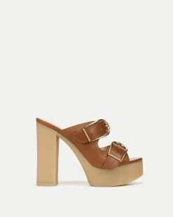 Veronica Beard Garrick Leather Platform Sandal