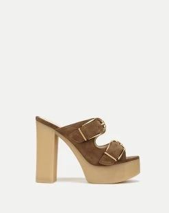 Veronica Beard Garrick Suede Platform Sandal
