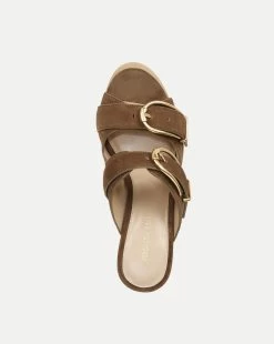 Veronica Beard Garrick Suede Platform Sandal -Veronica Beard I6776L2 GARRICK LATTE PRODUCT 03