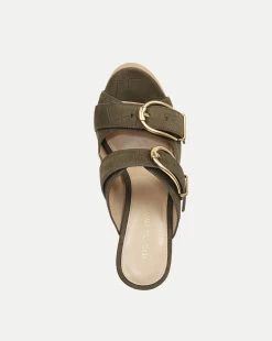 Veronica Beard Garrick Platform Sandal -Veronica Beard I6776L3 GARRICK KHAKI PRODUCT 03