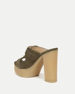Veronica Beard Garrick Platform Sandal -Veronica Beard I6776L3 GARRICK KHAKI PRODUCT 04