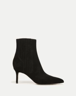 Veronica Beard Lisa Mid-Heel Suede Bootie