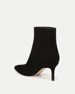 Veronica Beard Lisa Mid-Heel Suede Bootie -Veronica Beard I6809L3 LISA BLACK PRODUCT 04