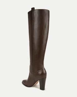 Veronica Beard Vesper Leather Knee-High Boot | Wide Calf -Veronica Beard I6827L3 VESPER ESPRESSO PRODUCT 04