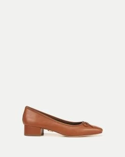 Veronica Beard Cecile Leather Ballet Pump