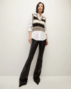 Veronica Beard Beverly Skinny-Flare Vegan Leather Pant | Extended -Veronica Beard J22097820782BK BLK PRODUCT 04 047a0055 fd74 401f b4c4 7a859158c662