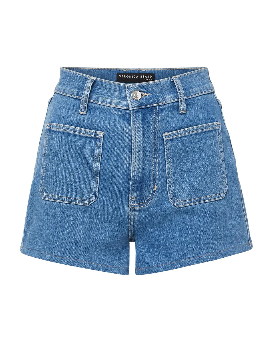 Veronica Beard Elijah Patch-Pocket Denim Short 4 Veronica Beard Elijah Patch-Pocket Denim Short - Image 4