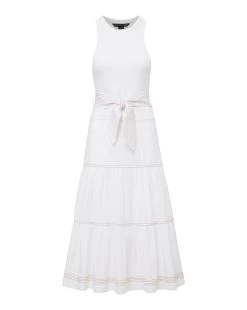 Veronica Beard Austyn Dress -Veronica Beard J2303JY020S0232 WHITE