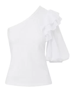 Veronica Beard Diantha One-Shoulder Top -Veronica Beard J2304JY74S0592