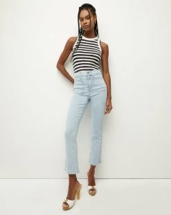 Veronica Beard Carly Kick-Flare Jean | Patch Pockets