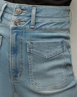 Veronica Beard Beverly Skinny-Flare Jean | Curved Back Yoke -Veronica Beard J23064850644SV SILVERSURFER PRODUCT 03