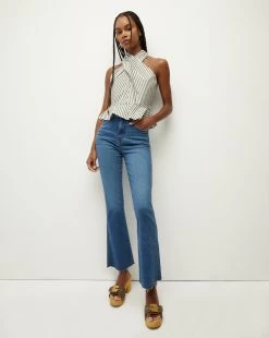Veronica Beard Carson Kick-Flare Jean | Raw Hem