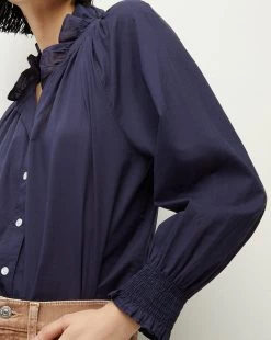 Veronica Beard Calisto Cotton Shirt -Veronica Beard J2306CO100S0284 MARINE PRODUCT 03