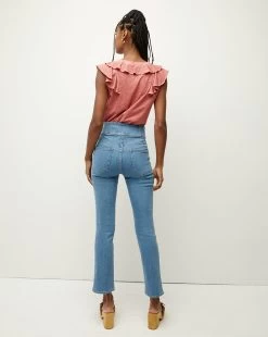 Veronica Beard Ellerie Ruffled Cotton Tee -Veronica Beard J2306JY007S0219 FADEDROSE PRODUCT 03