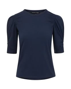 Veronica Beard Jessa Puff-Sleeve Cotton Tee -Veronica Beard J2306JY0080733 MARINE 660fe7d6 796f 4fb0 953f 9fec930477d5