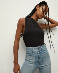 Veronica Beard Aziza One-Shoulder Top