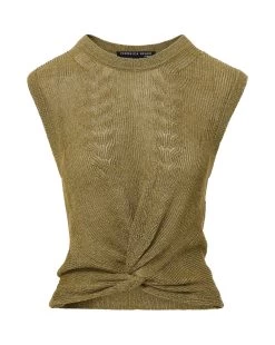 Veronica Beard Kellen Twist-Front Sweater -Veronica Beard J2306KD1780063P ARMY 6185961b 9192 4573 af16 8d8a5b49aaa5