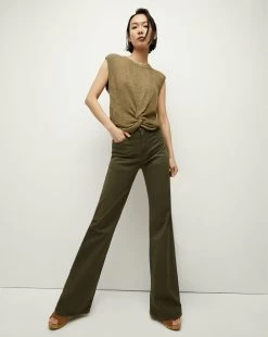 Veronica Beard Kellen Twist-Front Sweater -Veronica Beard J2306KD1780063P ARMY PRODUCT 02