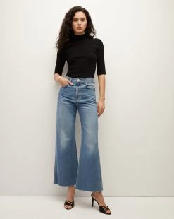 Veronica Beard Taylor Cropped Wide-Leg Jean