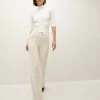 Veronica Beard Crosbie Corduroy Slim Wide-Leg Pant