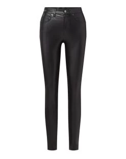 Veronica Beard Debbie Skinny-Ankle Vegan Leather Pant -Veronica Beard J23087820001BK BLACK
