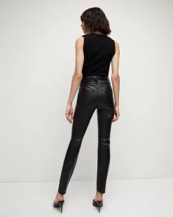 Veronica Beard Debbie Skinny-Ankle Vegan Leather Pant -Veronica Beard J23087820001BK BLACK PRODUCT 04