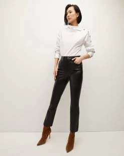 Veronica Beard Carly Kick-Flare Vegan Leather Pant