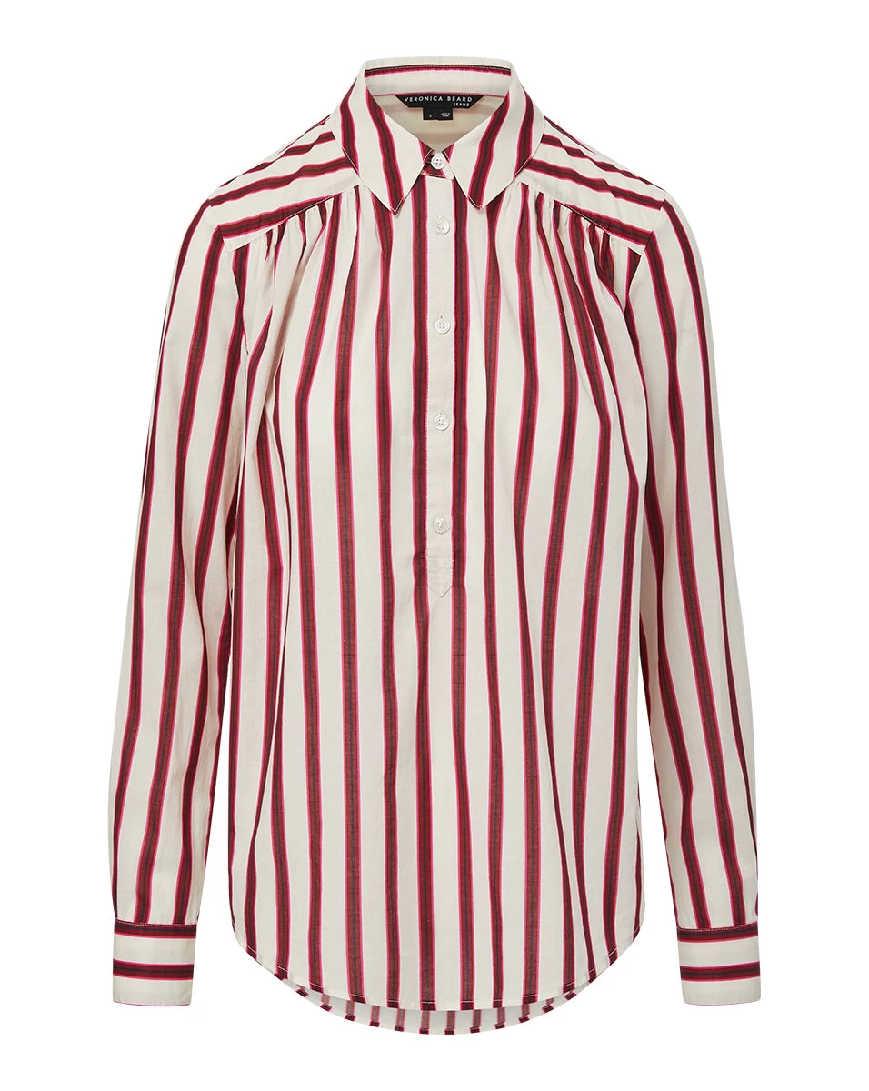 Veronica Beard Cambrie Button-Down Striped Shirt 5 Veronica Beard Cambrie Button-Down Striped Shirt - Image 5