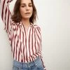 Veronica Beard Cambrie Button-Down Striped Shirt