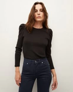 Veronica Beard Britney Puff-Sleeved Top